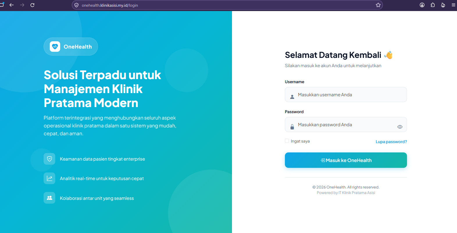 OneHealth — EMR Klinik